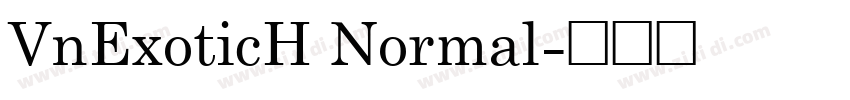 VnExoticH Normal字体转换